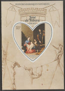 Madagascar 2015 Baraque Painters - Jose de Ribera perf deluxe sheet containing one heart shaped value unmounted mint