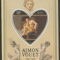 Madagascar 2015 Baraque Painters - Simon Vouet perf deluxe sheet containing one heart shaped value unmounted mint