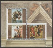 Madagascar 2015 Baraque Painters - Michelangelo perf sheetlet containing 3 values unmounted mint