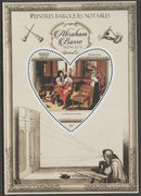 Madagascar 2015 Baraque Painters - Abraham Bosse perf deluxe sheet containing one heart shaped value unmounted mint