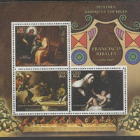 Madagascar 2015 Baraque Painters - Francisco Ribalta perf sheetlet containing 3 values unmounted mint