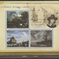 Madagascar 2015 Baraque Painters - Jacob van Ruisdael perf sheetlet containing 3 values unmounted mint