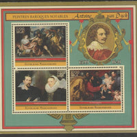 Madagascar 2015 Baraque Painters - Anthony van Dyck perf sheetlet containing 3 values unmounted mint