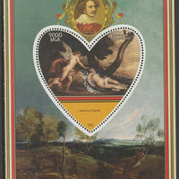 Madagascar 2015 Baraque Painters - Anthony van Dyck perf deluxe sheet containing one heart shaped value unmounted mint