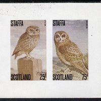 Staffa 1979 Owls imperf set of 2 values (25p & 75p) unmounted mint