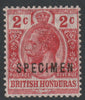 British Honduras 1915 KG5 with Moire overprint on 2c scarlet overprinted SPECIMEN with gum and only about 400 produced SG 112s