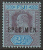 Fiji 1903 KE7 Key Plate Crown CA 2.5d overprinted SPECIMEN with gum and only about 750 produced SG 107s