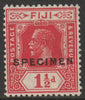 Fiji 19222 KG5 Key Plate Multiple Script 1.5d overprinted SPECIMEN with gum and only about 400 produced SG 232s