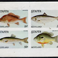 Staffa 1979 Fish #04 (Snapper, Shad, etc) imperf,set of 4 values (16p to 60p) unmounted mint