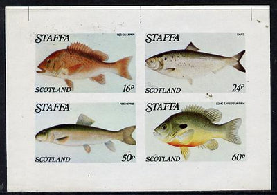 Staffa 1979 Fish #04 (Snapper, Shad, etc) imperf,set of 4 values (16p to 60p) unmounted mint