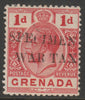 Grenada 1916 KG5 Wart Tax 1d handstamped SPECIMEN fine with gum and only about 400 produced SG 109s