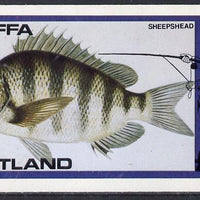 Staffa 1979 Fish #04 (Sheepshead) imperf,deluxe sheet (£2 value) unmounted mint