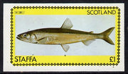 Staffa 1979 Fish #04 (Smelt) imperf,souvenir sheet (£1 value) unmounted mint