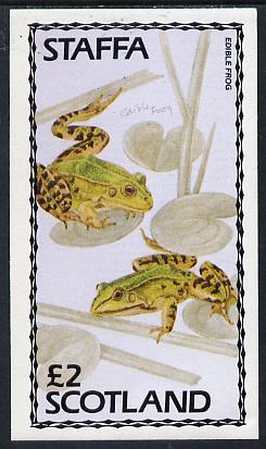 Staffa 1979 Frogs (Edible Frog) imperf,deluxe sheet (£2 value) unmounted mint