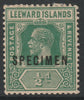 Leeward Islands 1921 KG5 Multiple Script 1/2d overprinted SPECIMEN with gum only about 400 produced SG 59s