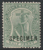 Montserrat 1908 Device of Colony MCA 1/2d overprinted SPECIMEN with gum and only about 400 produced SG 35s