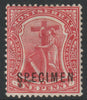 Montserrat 1908 Device of Colony MCA 1d overprinted SPECIMEN with gum and only about 400 produced SG 36s