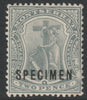 Montserrat 1908 Device of Colony MCA 2d overprinted SPECIMEN with gum and only about 400 produced SG 38s