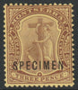 Montserrat 1908 Device of Colony MCA 3d overprinted SPECIMEN very fine with gum and only about 400 produced SG 40s