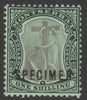 Montserrat 1908 Device of Colony MCA 1s overprinted SPECIMEN with gum and only about 400 produced SG 44s