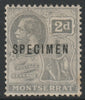 Montserrat 1922 KG5 Multiple Script 2d overprinted SPECIMEN with gum and only about 400 produced SG 70s