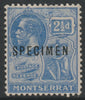 Montserrat 1922 KG5 Multiple Script 2.5d overprinted SPECIMEN (type D12) with gum and only about 400 produced SG 71s