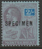 Montserrat KG5 (wmk ???) 2s overprinted SPECIMEN with gum and only about 400 produced