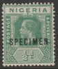 Nigeria 1914 KG5 MCA 1/2d overprinted SPECIMEN with gum and only about 400 produced SG 1s