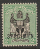 Nyasaland 1896 Arms Crown CA 2d overprinted SPECIMEN with gum and only about 750 produced SG 33s