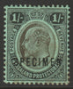 Nyasaland 1908 KE7 MCA 1s overprinted SPECIMEN with gum but few tones, only about 400 produced SG 72s