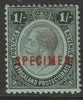 Nyasaland 1913 KG5 Crown CA 1s overprinted SPECIMEN with gum and only about 400 produced SG 93s