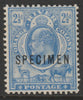 Orange River Colony 1903 KE7 Crown CA 2.5d overprinted SPECIMEN with gum and only about 750 produced SG 142s