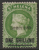 St Helena 1883 Crown CC 1s handstamped SPECIMEN (type SH1) without gum as SG 30s
