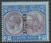 St Kitts-Nevis 1920 KG5 Pictorial MCA 2s overprinted SPECIMEN with gum, only about 400 produced SG32s