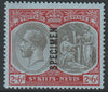 St Kitts-Nevis 1920 KG5 Pictorial MCA 2s6d overprinted SPECIMEN with gum, only about 400 produced SG33s