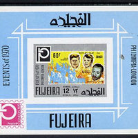 Fujeira 1972 Philympia Stamp Exhibition imperf m/sheet (Kennedy on,stamp of Congo) Mi BL 198B unmounted mint