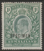Somaliland 1904 KE7 Crown CC 1r overprinted SPECIMEN with gum and only about 750 produced SG41s