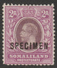 Somaliland 1921 KG5 Multiple script 2a overprinted SPECIMEN with gum and only about 400 produced SG75s