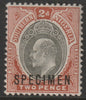Southern Nigeria 1903 KE7 Crown CA 2d overprinted SPECIMEN with gum and only about 750 produced SG 12s