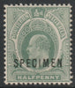 Southern Nigeria 1907 KE7 MCA 1/2d overprinted SPECIMEN with gum and only about 400 produced SG 33s