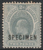 Southern Nigeria 1907 KE7 MCA 2d overprinted SPECIMEN with gum but some foxing, only about 400 produced SG 35s