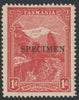 Tasmania 1899 Pictorial 1d overprinted SPECIMEN with gum and only about 750 produced SG 230s
