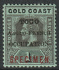 Togo 1916 KG5 - 1s overprinted SPECIMEN with gum and only about 400 produced SG H53s
