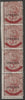 South Australia 1891 QV 5d on 6d vert strip of 4 overprinted SPECIMEN disturbed gum but only 345 produced SG 230s. Specimen multiples are rare