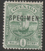Grenada 1906 Badge of Colony 1/2d overprinted SPECIMEN,with gum and only about 750 produced SG 77s