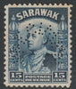 Sarawak 1934 Brooke 15c blue perforated SPECIMEN with gum, only about 400 produced, SG 115a