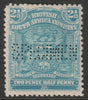 Rhodesia 1898 Arms 2.5d perforated SPECIMEN with gum, only about 750 produced, SG 80s