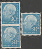 Germany - West 1954 President Heusse 30pf blue (20x24 mm) fine unmounted mint SG 1113