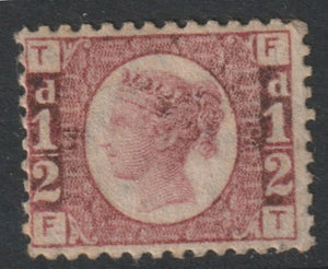 Great Britain 1870 QV 1/2d plate 4 TF mounted mint SG 49