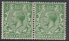 Great Britain 1924 KG5 1/2d green horiz pair with watermark sideways mounted mint SG 418a